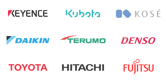 KEYENCE / Kubota / KOSE / DAIKIN / TERUMO / DENSO / TOYOTA / HITACHI / FUJITSU